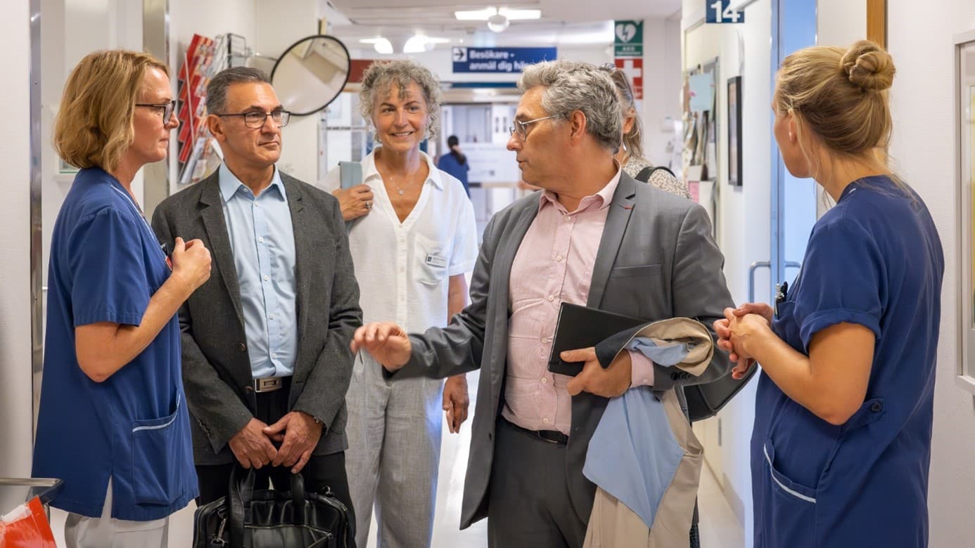 Samarbete inom Ramsay stöttar klinisk praktik Den 4 september besökte Patrick Jourdain, ordförande för nätverket inom kardiologi, Capio S:t Göran tillsammans med bl.a. Margareta Danelius, chefläkare inom Capio Sverige och Ramsay Santé.